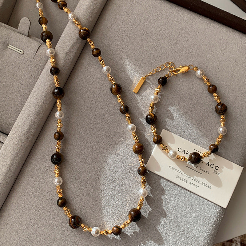 Ensemble Collier et Bracelet Elégance Dorée