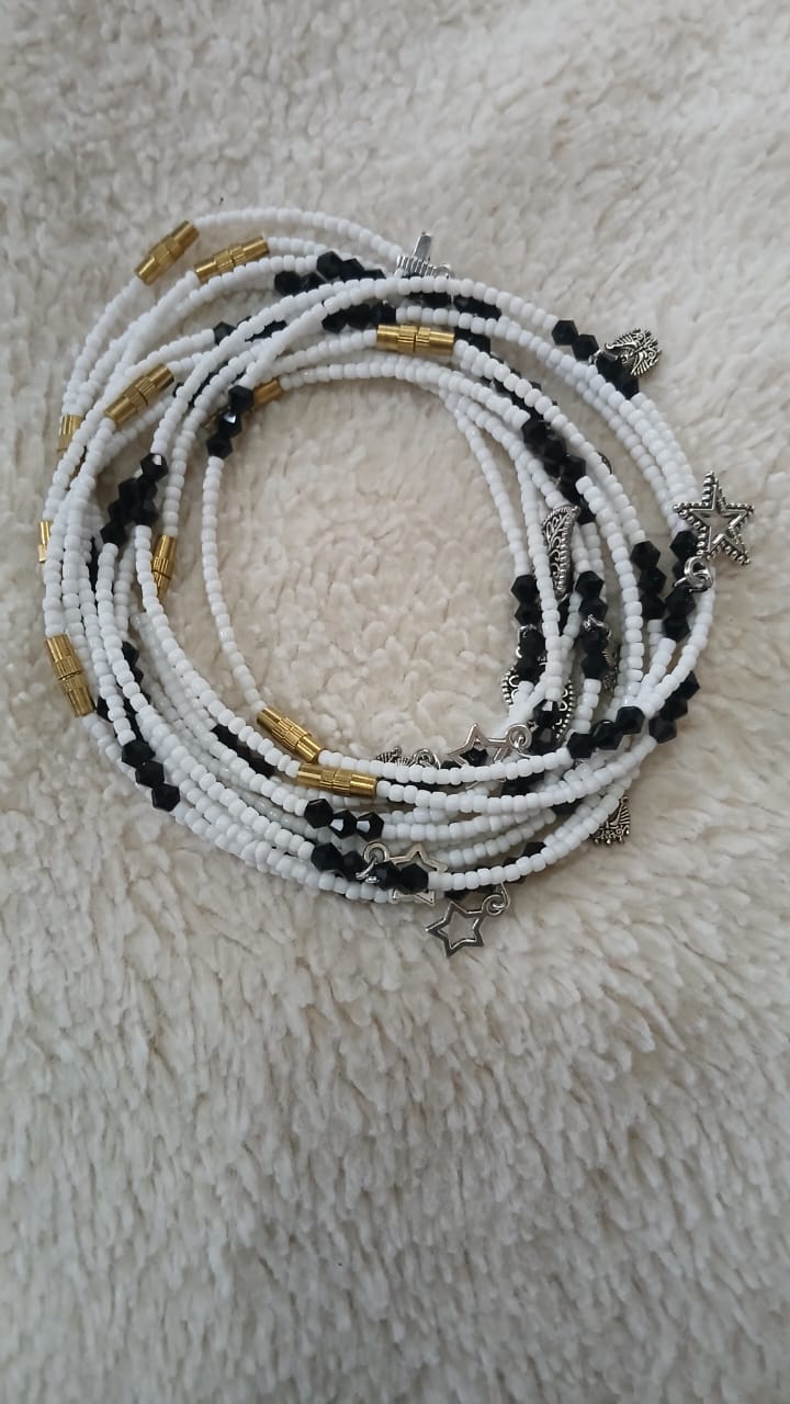 Chaines de chevilles, Perles de rocailles