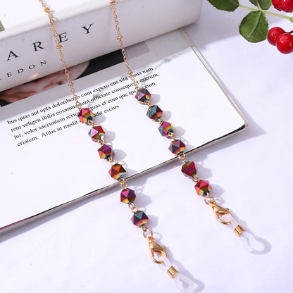 Chaine de Lunette Cristal Rouge